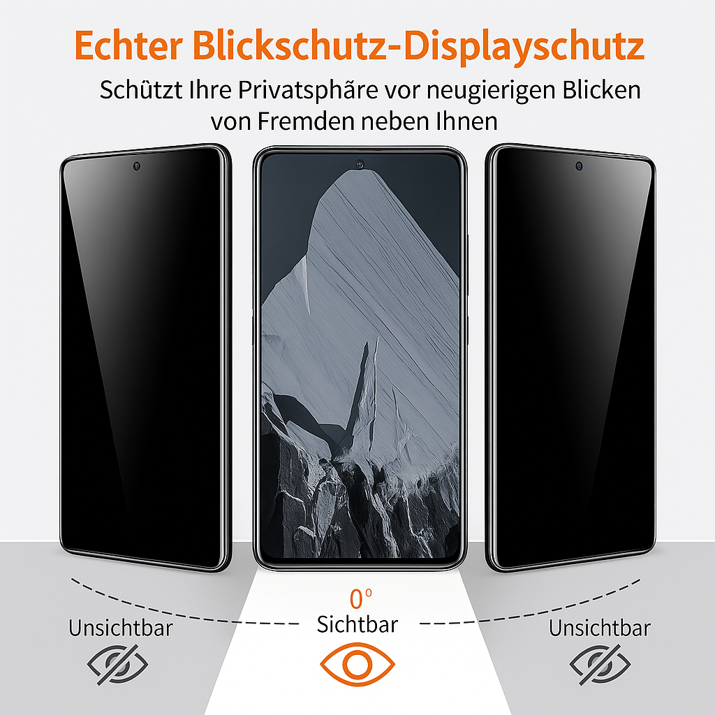 Google Panzerglas mit Sichtschutz