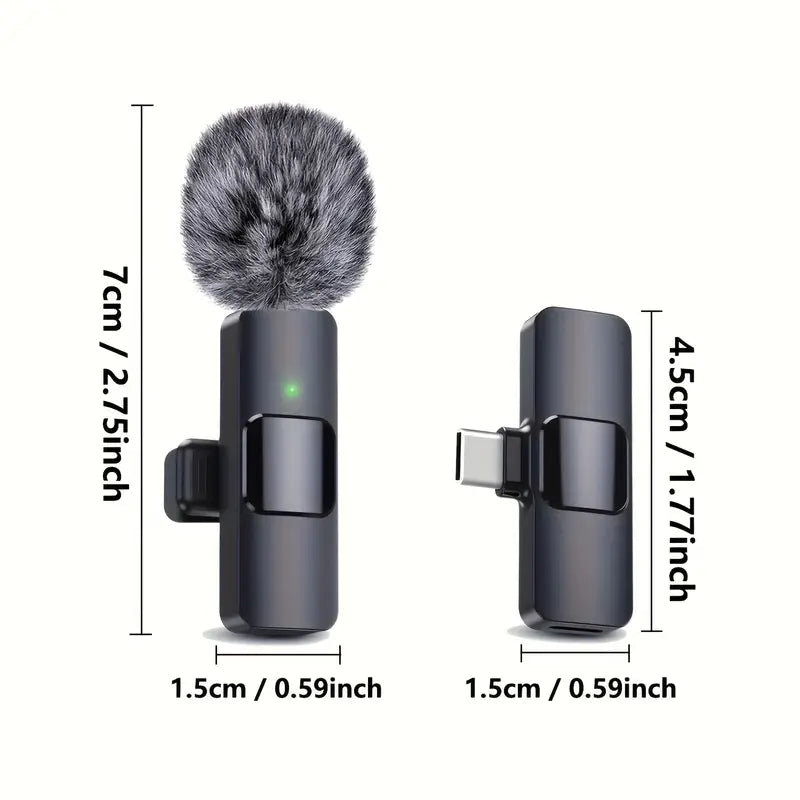 Kabelloses mini Ansteckmikro für IOS & Android